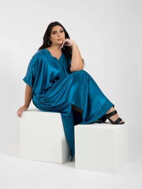 Sante Grace Caftan real 100% silk Italian Summer look